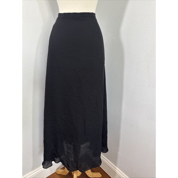 Ann Taylor Long Maxi Skirt Womens 8 Silk‎ Fairycore Emo Whimsigoth Y2K 90s - Picture 1 of 10